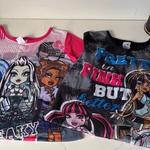 Monster High Kids Pajamas, - Pink, Black, and Blue pink